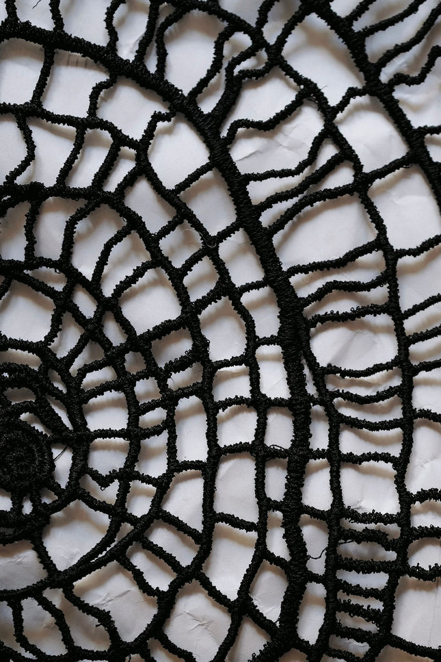Fine Linen Hand Made Embroidered Tunic RING BLACK