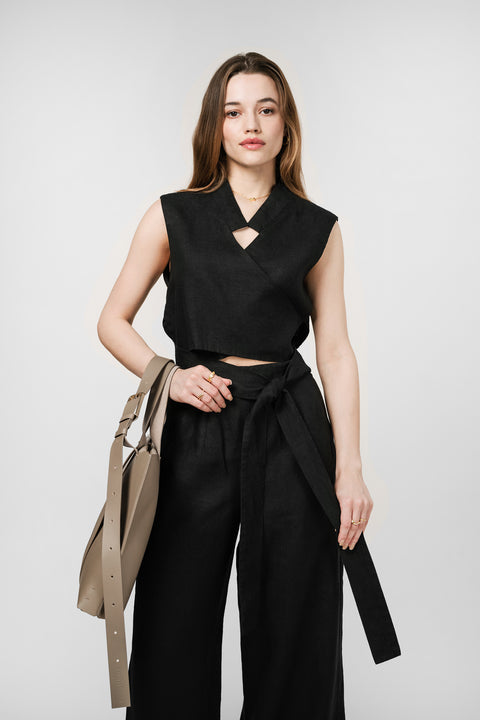 PBG studio | Tying Linen Vest