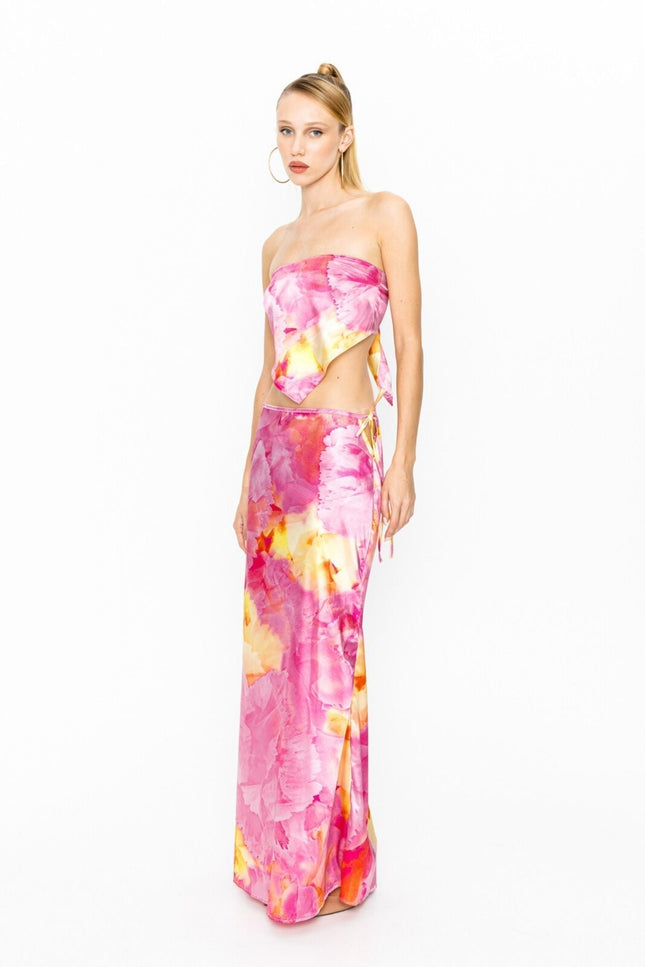 Say no more I Gia Satin Set Floral