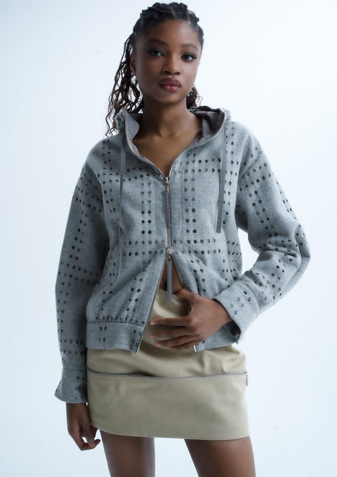 Ramune Piekautaite I Spódnica mini z zamkami złota