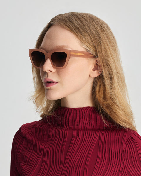 Faos Concept I SKYROS IN AMBROSIA CLAY WITH SUNSET PURPLE LENSES