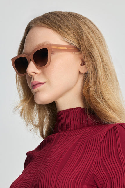Faos Concept I SKYROS IN AMBROSIA CLAY WITH SUNSET PURPLE LENSES