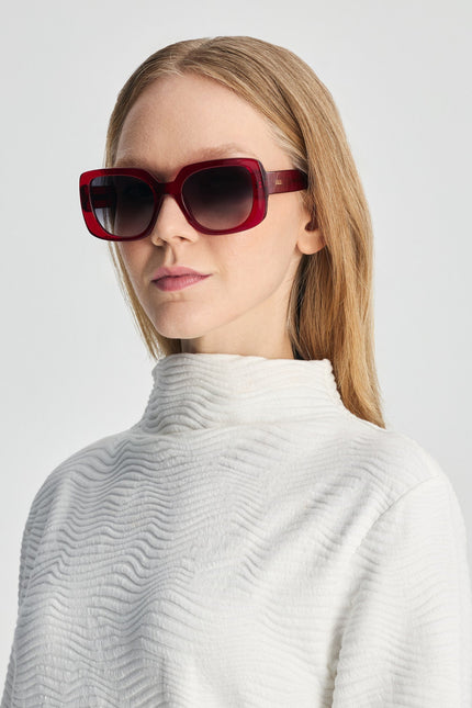 Faos Concept I RHODES IN CRYSTAL RED WITH SUNSET GREY LENSES