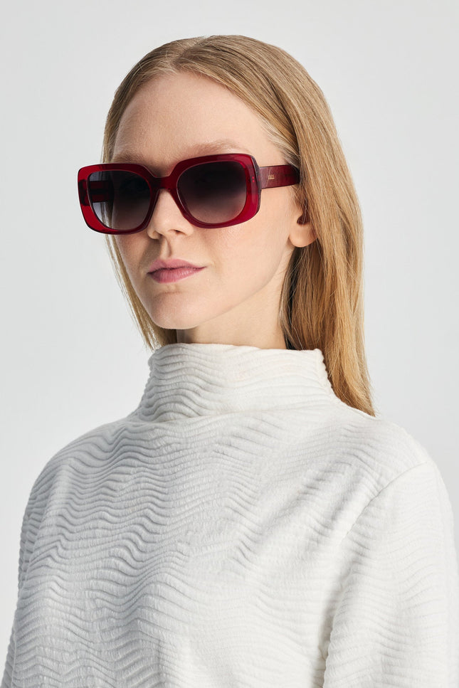 Faos Concept I RHODES IN CRYSTAL RED WITH SUNSET GREY LENSES