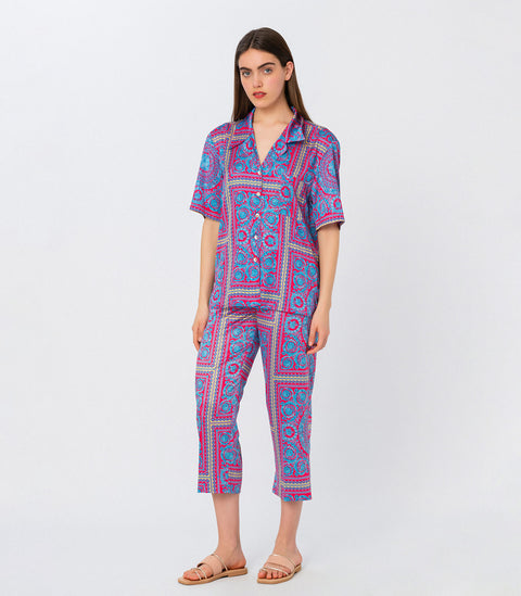 Elizabeth LaGre | Amelie - Print Cropped Pants