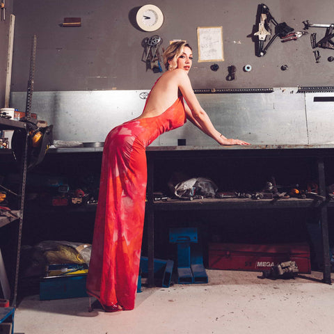 Say no more I Juliette Floral Pink Muslin Backless Dress