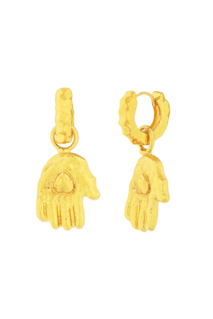 Arvino | Heart in Hand Gold Earrings