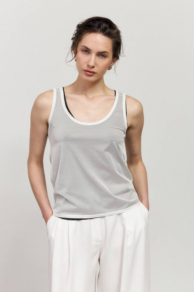 Kolosova | MILK T-SHIRT FROM MESH