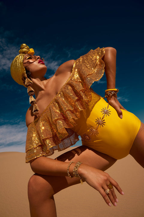 Julia Clancey I Rara Sunshine Sequin Swim Body