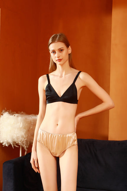 Soft Strokes Silk | Beige Float Bikini Panties