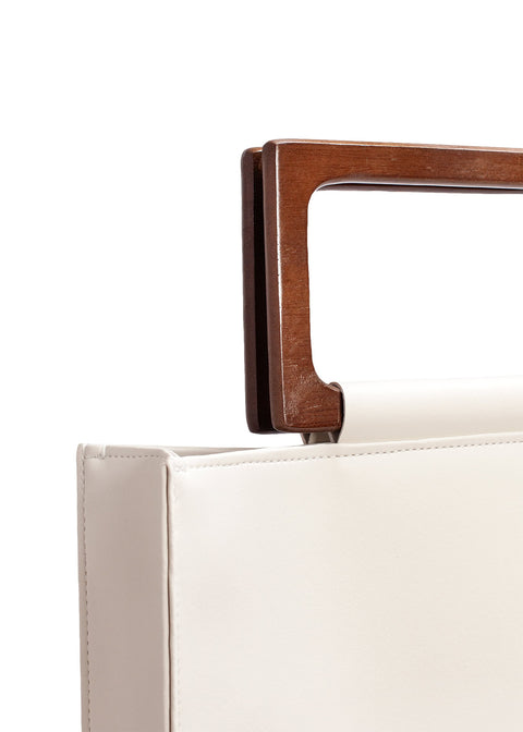 Estimon | Bucket basket bag olive leather cream