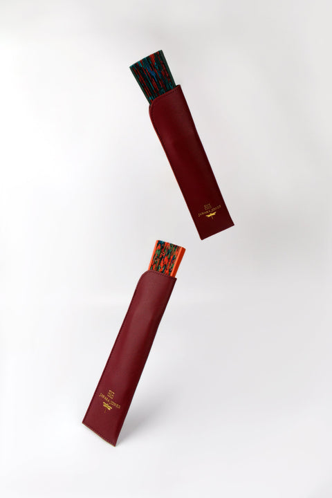 Janara Jones | Wachlarz ręczny w kolorze jesienno-zielonym Paisley