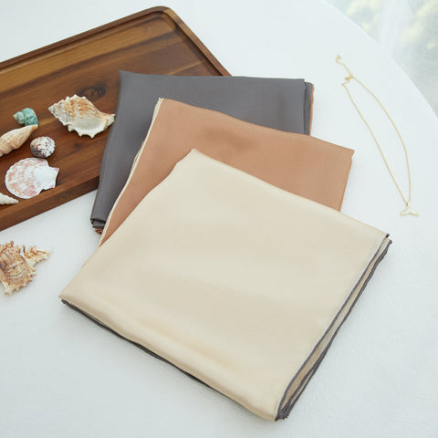 Soft Strokes Silk | Sand Beach Square Shawl