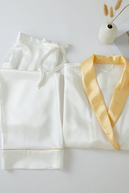Soft Strokes Silk | Daffodils Long Sleeve Pyjamas Set