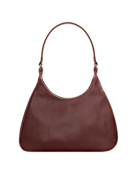 Estimon | Shoulder bag Audrey corn leather matte brown