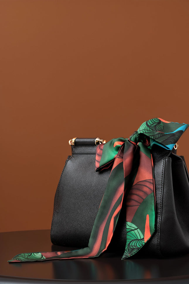 Janara Jones | Autumn Paisley Satin Twilly & Scrunchie Set