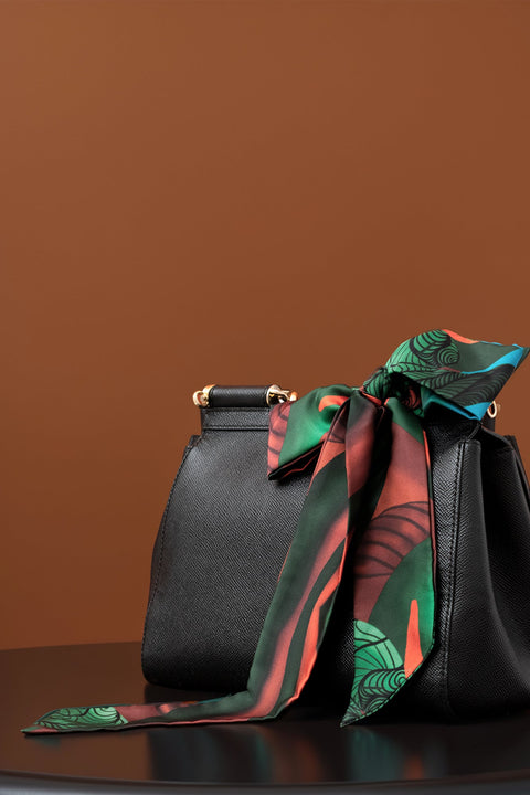 Janara Jones | Autumn Paisley Satin Twilly & Scrunchie Set