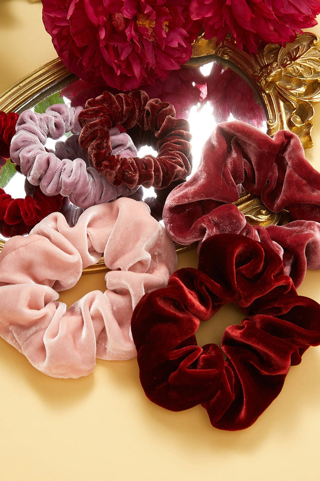 Soft Strokes Silk | Velvet Handmade Lipstick Hair Band Set of Two