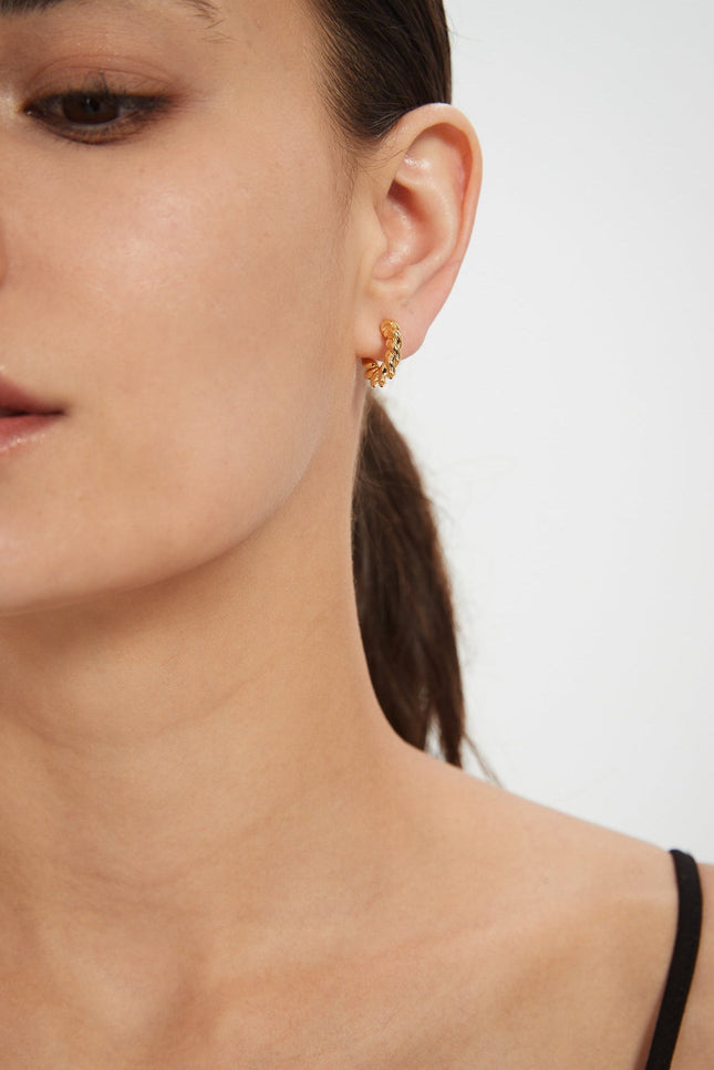 Miss Cecilia | Twisted Rope Hoops Earrings