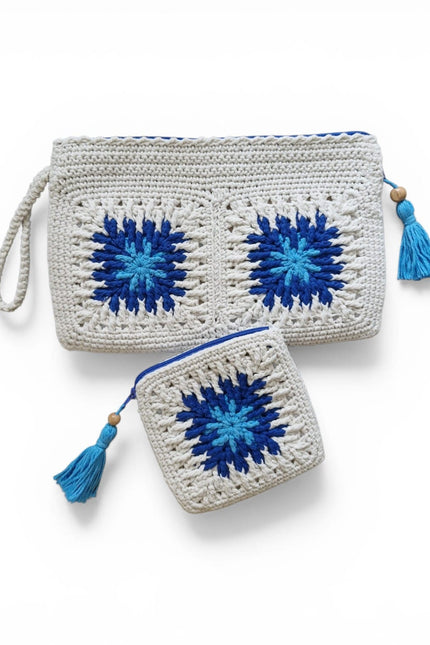 Springmoonatelier | Handmade Crochet Clutch & Mini Pouch Set