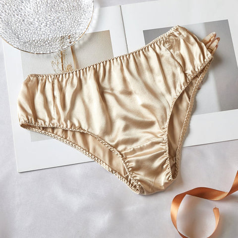 Soft Strokes Silk | Beige Float Bikini Panties