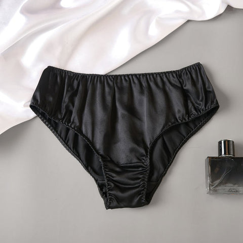 Soft Strokes Silk | Black Float Bikini Panties