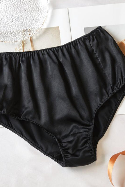 Soft Strokes Silk | Black Float French Cut Panties