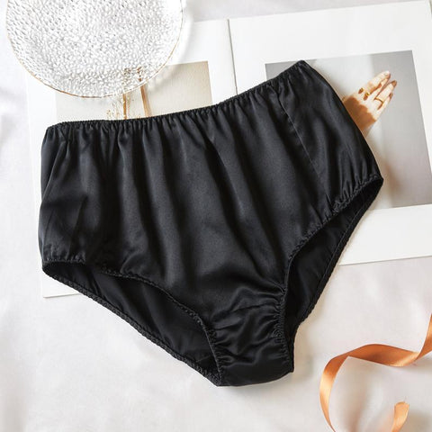 Soft Strokes Silk | Black Float French Cut Panties