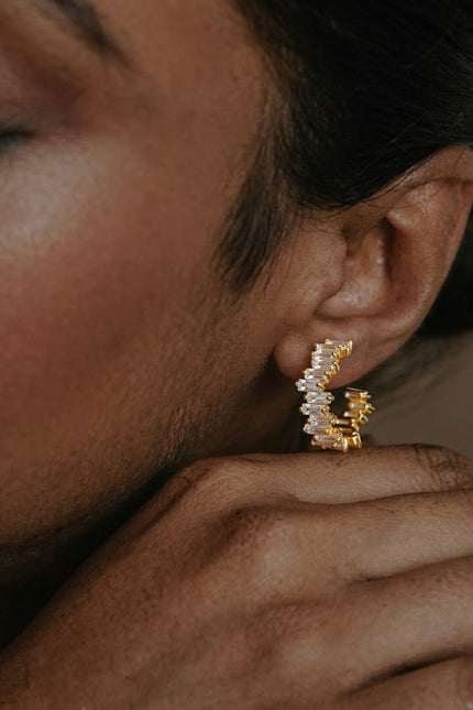 Arvino | Kolczyki Crystal Vogue Hoops