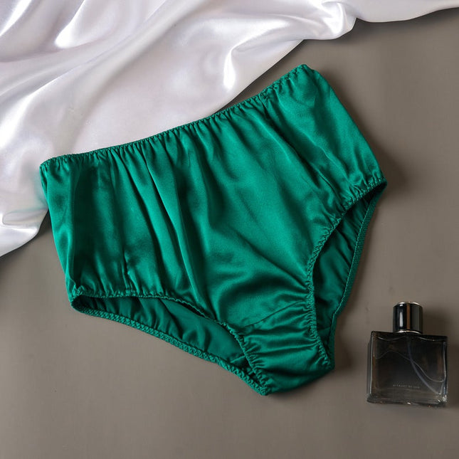 Soft Strokes Silk | Emerald Green Float French Cut Panties
