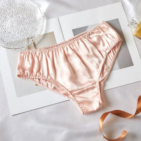Soft Strokes Silk | Baby Pink Float Bikini Panties