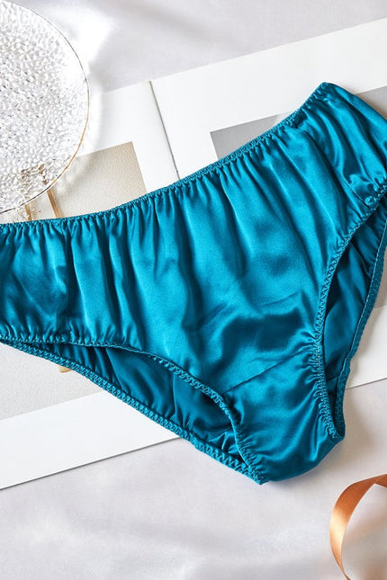 Soft Strokes Silk | Turquoise Float Bikini Panties