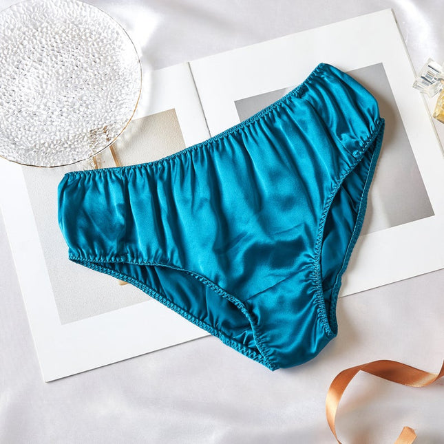 Soft Strokes Silk | Turquoise Float Bikini Panties