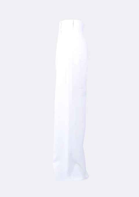 Ramune Piekautaite | High Waisted Trousers white