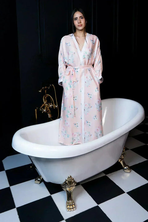 Floral Reverie Silk Kimono