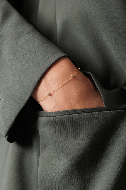 Pas de Marque | Gold-filled bracelet Pétanque