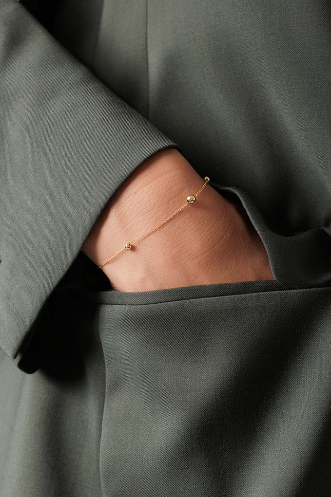 Pas de Marque | Gold-filled bracelet Pétanque