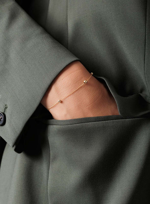 Pas de Marque | Bransoletka wypełniona złotem Pétanque