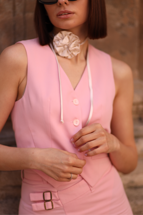 BÚDZIKO | ROSÉ SUIT WAISTCOAT