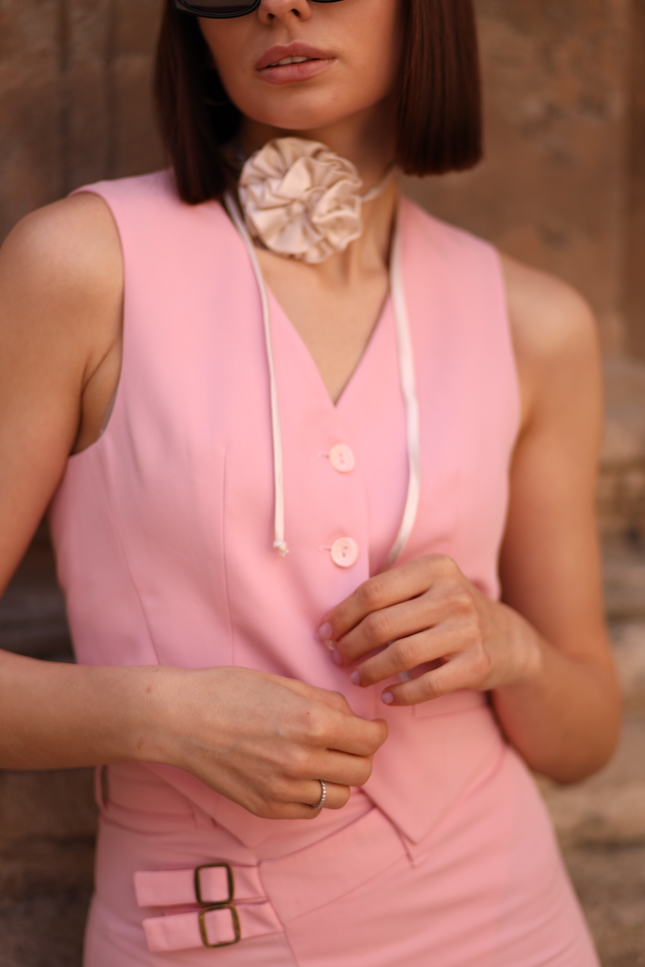 BÚDZIKO | ROSÉ SUIT WAISTCOAT