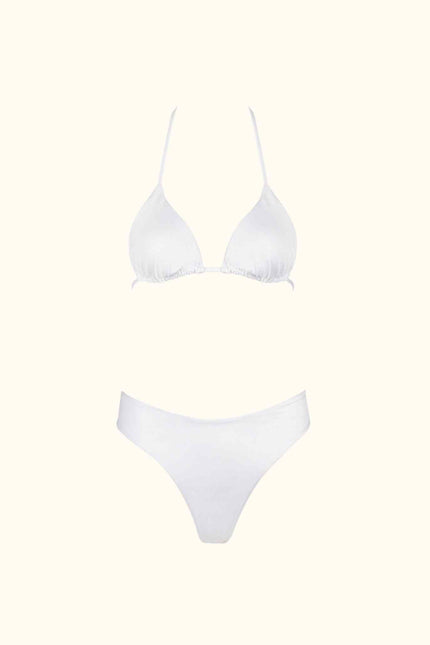 Say no more | Gigi Triangle Bikini Set White
