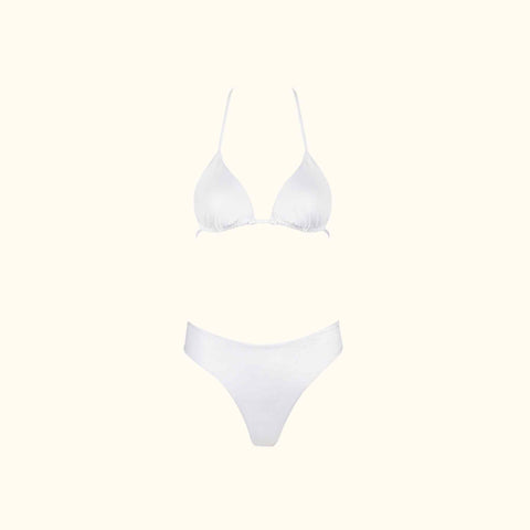 Say no more | Gigi Triangle Bikini Set White