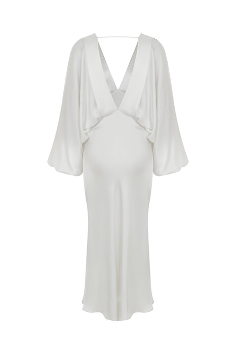 Nazli Ceren | Sukienka midi Mila ecru