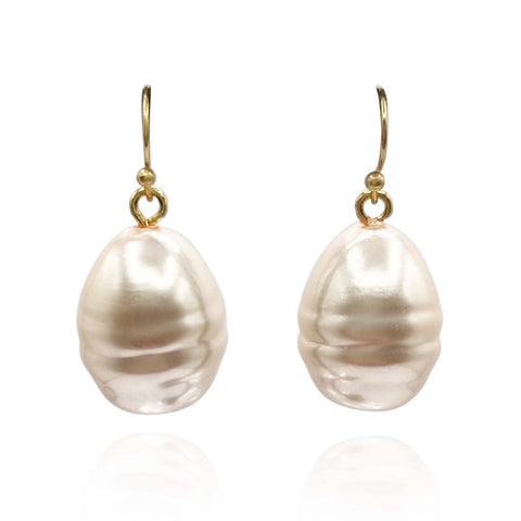 Michael Nash Jewelry | MARCELLA CHAMPAGNE BAROQUE GLASS PEARL DROP