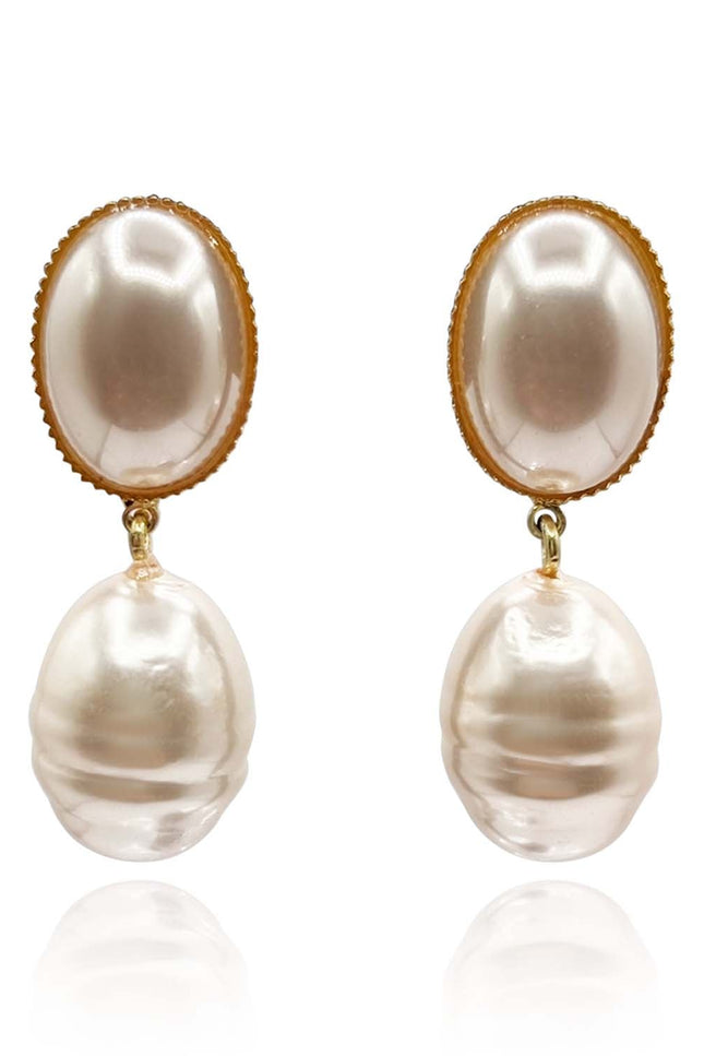 Michael Nash Jewelry | Emma Baroque Champagne Glass Pearl Earrings