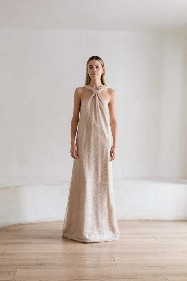 Ashley Stambouli | Haze Halter Maxi dress