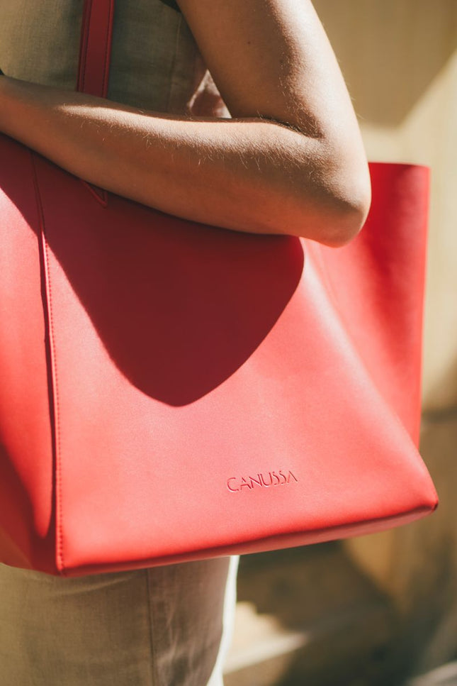Bolso piel vegana - color cherry