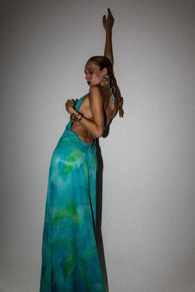 Say no more I Irena Blue Floral Maxi Mermaid Dress