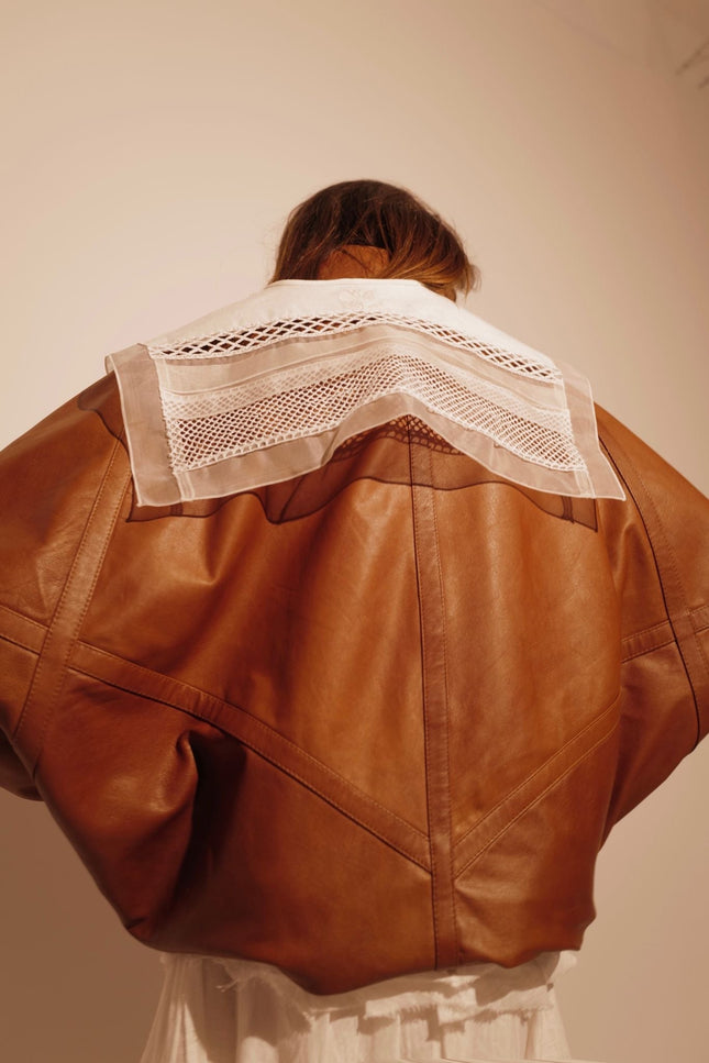 Anna Led | Hand Made Patchwork Collar SS26 In White