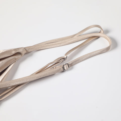 Soft Strokes Silk | River Nymph Beige Slip Mini Dress